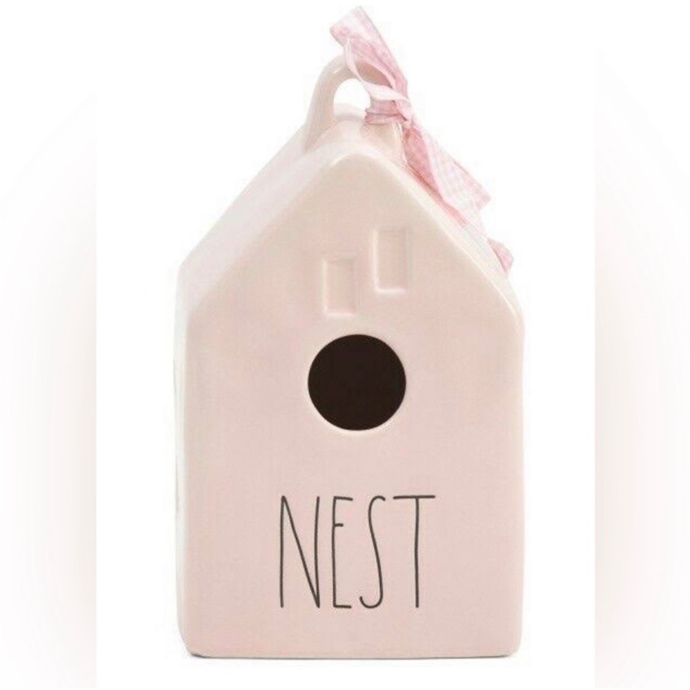 Rae Dunn pink NEST birdhouse NWT